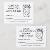 Hoeveel kisses engels spaans douche spel kaart plaatskaartje (Voorkant / Achterkant)