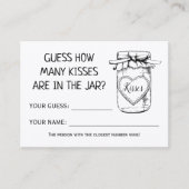 Hoeveel kisses engels spaans douche spel kaart plaatskaartje (Voorkant)