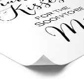 Hoeveel Kisses Game Sign Poster (Hoek)