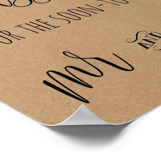 Hoeveel Kisses Mr. en Mrs Game Sign Poster (Hoek)