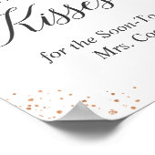 Hoeveel Kisses Paarse Vrijgezellenfeest-spelcode Poster (Hoek)