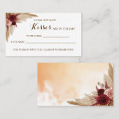 Hoeveel Kisses Pampas Vrijgezellenfeest spelkaart Plaatskaartje (Voorkant / Achterkant)