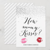 Hoeveel Kisses Silver Vrijgezellenfeest game 5x7 Kaart (Voorkant / Achterkant)