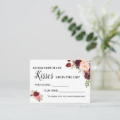 Hoeveel kisses spel engels spaans douche kaart plaatskaartje (Staand voorkant)