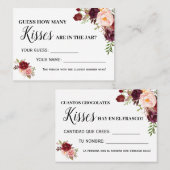 Hoeveel kisses spel engels spaans douche kaart plaatskaartje (Voorkant / Achterkant)