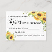 Hoeveel kisses spel engels spaans douche kaart plaatskaartje (Achterkant)