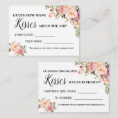 Hoeveel kisses spel engels spaans douche kaart plaatskaartje (Voorkant / Achterkant)