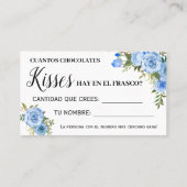 Hoeveel Kisses spel engels spaans shower kaart Plaatskaartje (Achterkant)