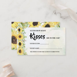 Hoeveel Kisses Sunflower Vrijgezellenfeest Game Ca Plaatskaartje