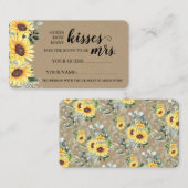 Hoeveel Kisses voor de Binnenkort Mrs. Plaatskaartje (Voorkant / Achterkant)