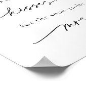 Hoeveel Kisses voor de Binnenkort Mrs Sign Poster (Hoek)