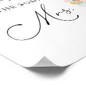 Hoeveel Kisses voor de Binnenkort Mrs Sign Poster (Hoek)