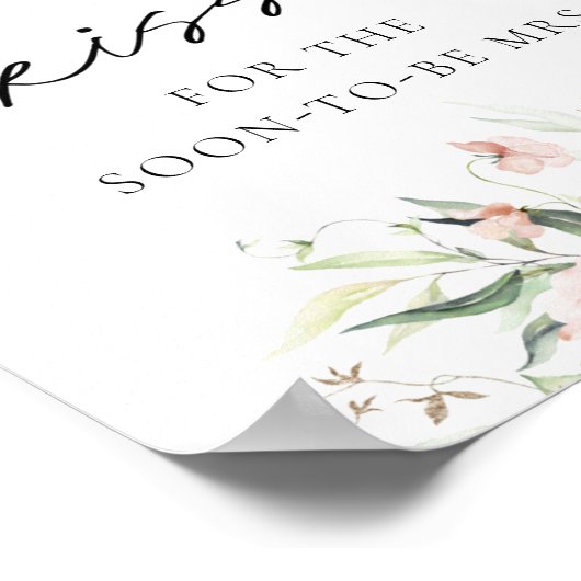 Hoeveel Kisses voor de Binnenkort Mrs Sign Poster (Hoek)