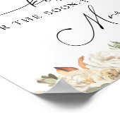 Hoeveel Kisses voor de Binnenkort Mrs Sign Poster (Hoek)