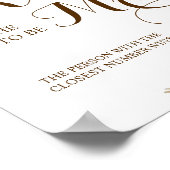 Hoeveel Kisses voor mevrouw Pampas Shower Game Sig Poster (Hoek)