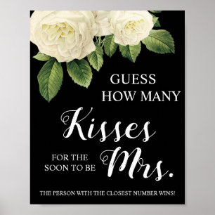 Hoeveel Kisses voor mevrouw Vrijgezellenfeest Game Poster