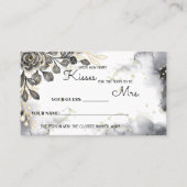 Hoeveel Kisses voor Mrs Black Rozen Shower Game  Plaatskaartje (Voorkant)
