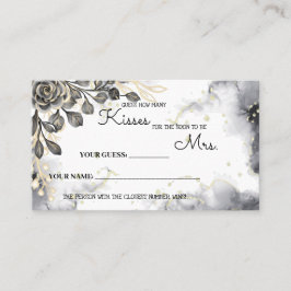 Hoeveel Kisses voor Mrs Black Rozen Shower Game  Plaatskaartje