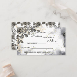 Hoeveel Kisses voor Mrs Black Rozen Shower Game  Plaatskaartje