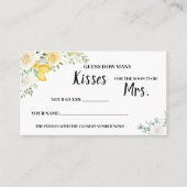 Hoeveel Kisses voor Mrs Lemons & Rozen Shower Game Plaatskaartje (Voorkant)