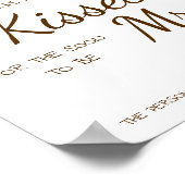 Hoeveel Kisses voor Mrs Marsala Shower Game Sign Poster (Hoek)