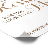 Hoeveel Kisses voor Mrs Pink Shower Game Sign Poster (Hoek)