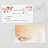 Hoeveel Kisses voor Mrs Pink Shower-spelkaart Plaatskaartje (Voorkant / Achterkant)