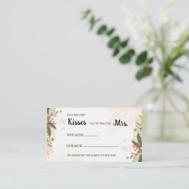 Hoeveel Kisses voor Mrs. Plaatskaartje