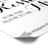 Hoeveel Kisses voor Mrs Shower Game Sign Poster (Hoek)