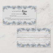 Hoeveel Kisses voor Mrs Shower Grey Game Kaart Plaatskaartje (Voorkant / Achterkant)