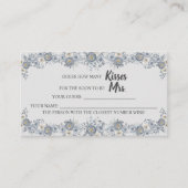 Hoeveel Kisses voor Mrs Shower Grey Game Kaart Plaatskaartje (Voorkant)