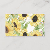 Hoeveel Kisses voor Mrs Sunflower Shower Game Card Plaatskaartje (Achterkant)