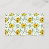 Hoeveel Kisses voor Mrs Sunflower Shower Game Card Plaatskaartje (Achterkant)