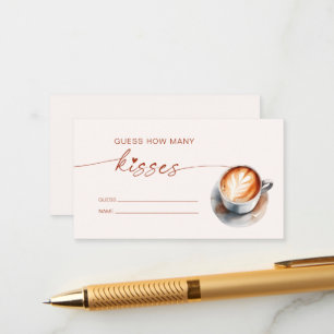 Hoeveel Kisses Vrijgezellenfeest Game Informatiekaartje