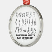 Hoeveel knopen weet je? metalen ornament (Links)