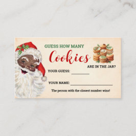 Hoeveel koekjes Santa Christmas Game Kaart Plaatskaartje