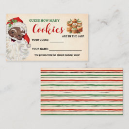 Hoeveel koekjes Santa Christmas Game Kaart Plaatskaartje