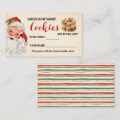 Hoeveel koekjes Santa Christmas Game Kaart Plaatskaartje (Voorkant / Achterkant)
