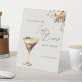 Hoeveel koffiebonen Espresso Martini Douche Reclamebord Met Voetstuk (Insitu)