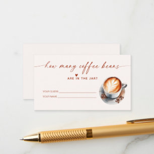 Hoeveel koffiebonen Vrijgezellenfeest spel Informatiekaartje