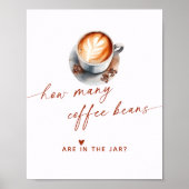 Hoeveel koffiebonen Vrijgezellenfeest spel Poster (Voorkant)