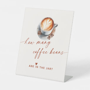 Hoeveel koffiebonen Vrijgezellenfeest spel Reclamebord Met Voetstuk