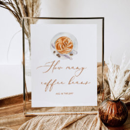 Hoeveel koffiebonen zijn er in de pot? poster