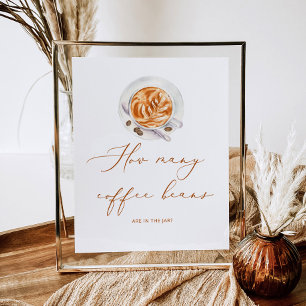 Hoeveel koffiebonen zijn er in de pot? poster