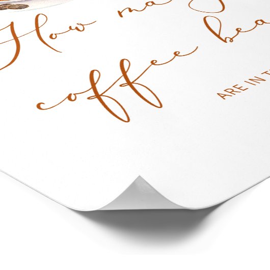 Hoeveel koffiebonen zijn er in de pot? poster (Hoek)