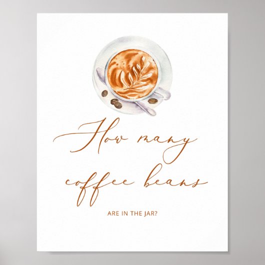 Hoeveel koffiebonen zijn er in de pot? poster (Voorkant)