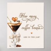 Hoeveel koffiebonen zitten er in de pot poster (Voorkant)