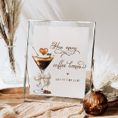 Hoeveel koffiebonen zitten er in de pot poster