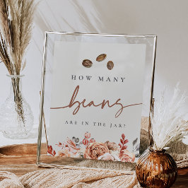 Hoeveel koffiebonen zitten er in het potje spelbor poster