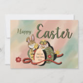 Hoeveel konijnen en kippen ? feestdagenkaart (Voorkant)